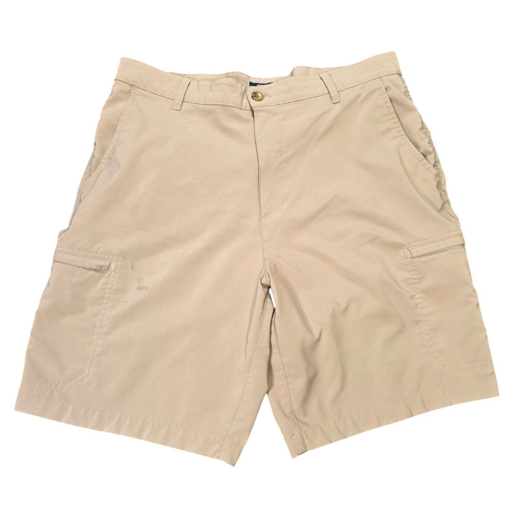 Chaps Golf 78 Cargo Shorts Men's Size 34 Tan Stretch Flat Front Khaki